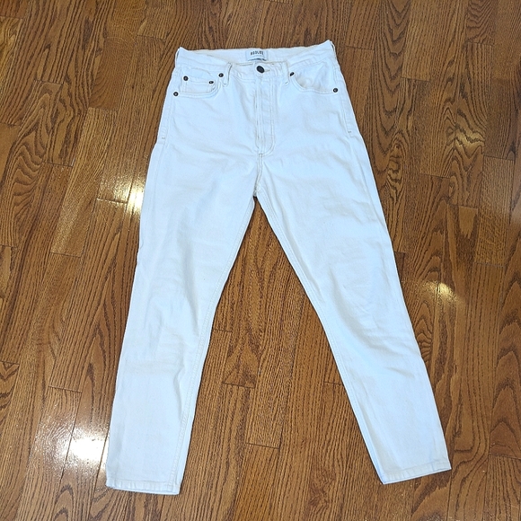AGOLDE Nico Ultra High-Rise Slim Jeans in white, size 25 - Picture 3 of 11